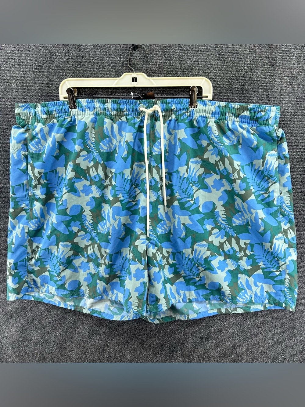 NWT Eddie Bauer Shorts Womens 3X Blue Tidal High‎ Rise 4” Ins Elastic Waist Swim